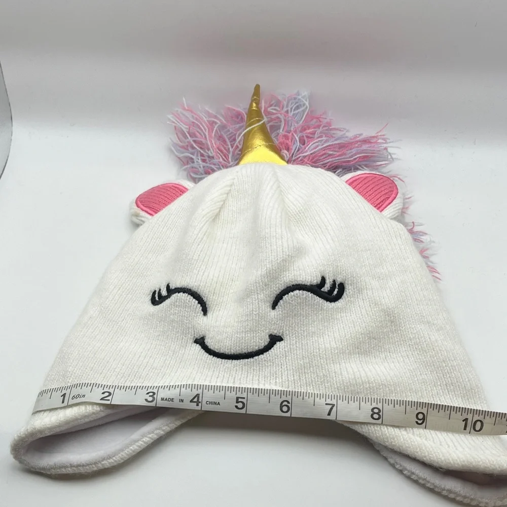 Unicorn Knit Hat with Gold Horn - Picture 8 of 9
